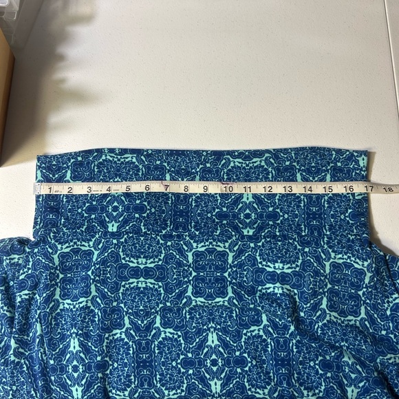 LuLaRoe blue flare skirt, xl - Picture 8 of 8